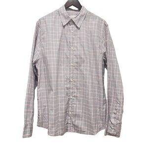 Frank & Eileen Paul Long Sleeve Button Down Pink Gray Plaid Shirt Size X-Large